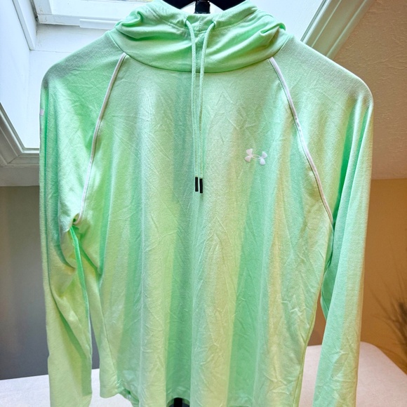 Under Armour Women's UA Velocity Wordmark Hoodie Large HeatGear Shirt - Picture 1 of 8